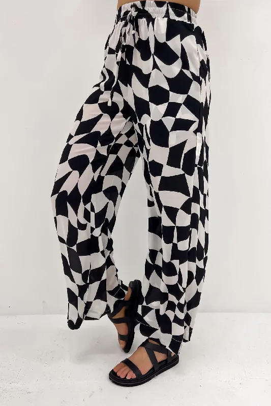 Brynn Pant Black White