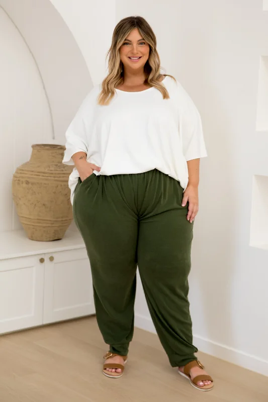 Everyday Lounge Pant in Moss Green