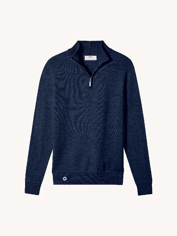 The Half Zip - Pacific Blue