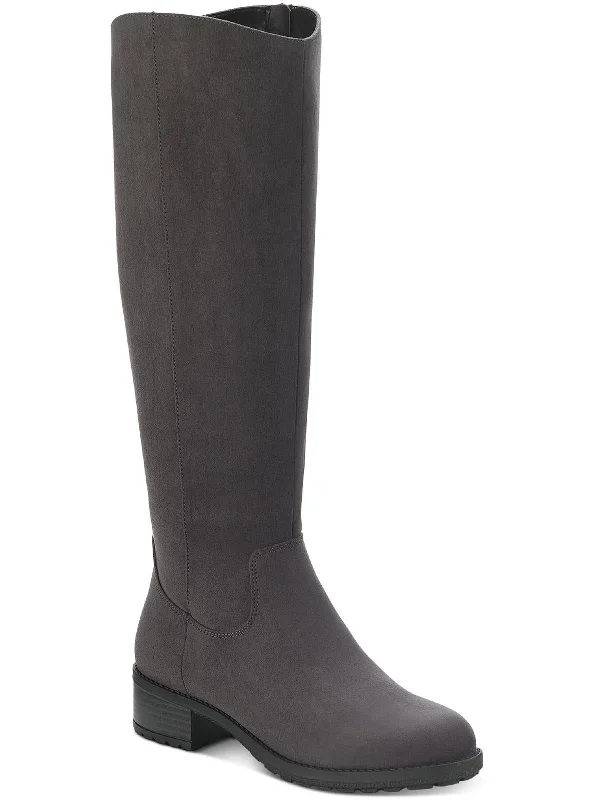 Graciee Womens Faux Leather Tall Knee-High Boots