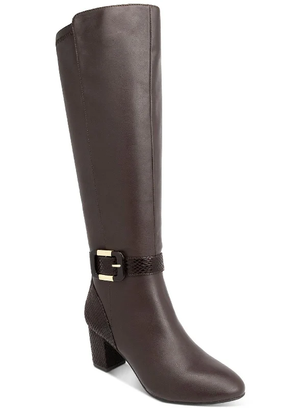 Isabell  Womens Pull On Wide Calf Knee-High Boots