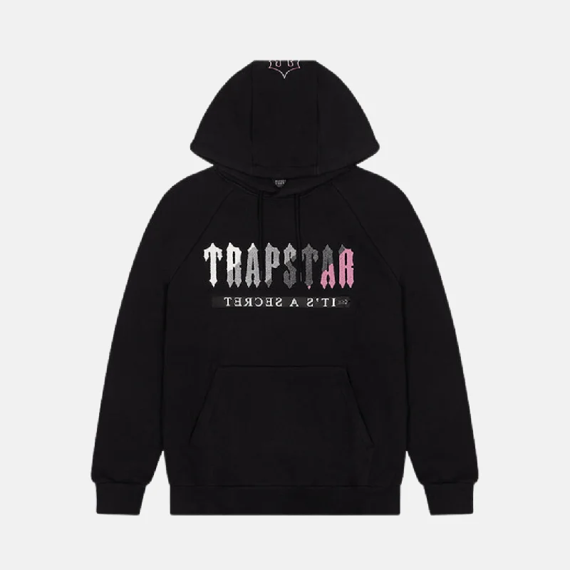 Trapstar Chenille Decoded Hoodie - Black/Pink