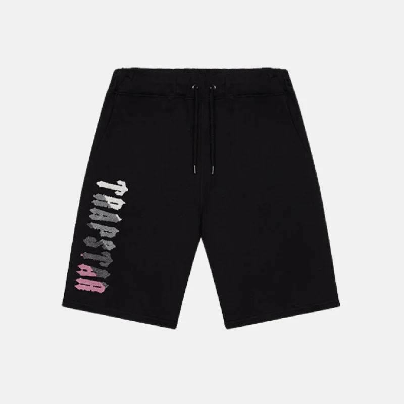 Trapstar Chenille Decoded Shorts - Black/Pink