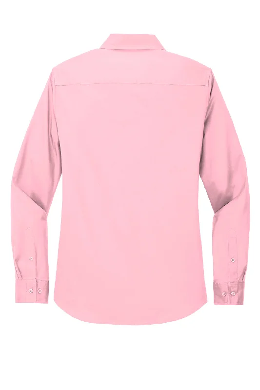 Port Authority Womens Easy Care Wrinkle Resistant Long Sleeve Button Down Shirt - Light Pink